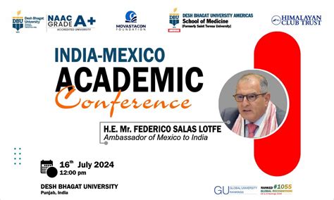 India-Mexico Academy conference - Top Rank University in Punjab, North ...