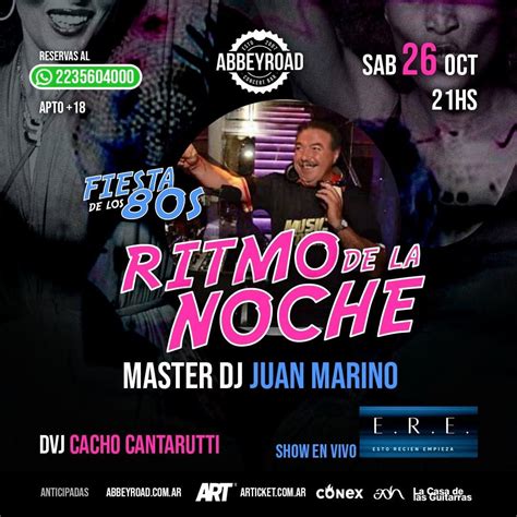 RITMO DE LA NOCHE ... LA FIESTA DE LOS 80s y 90s VUELVE A ABBEY ROAD ...