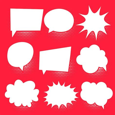 Set of comic chat bubbles | Free Vector