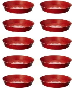 Varshney Gardening plate for plant pot 9 inch round shape red color ...