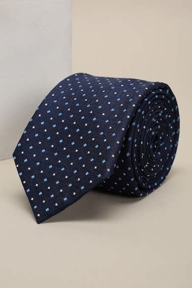 Buy Men Navy Embroidered Tie Online - 39836064 | Louis Philippe
