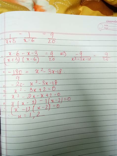 Find the roots of the following equation 1 upon X + 3 minus one upon x ...