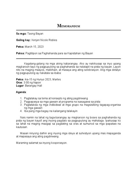 Image result for Memorandum Writing Sample