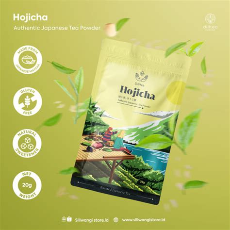 Jual DILLTEA Hojicha Powder / Roasted Japanese Green Tea Sachet 20 Gram ...