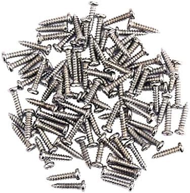 LOOM TREE® 100 Pieces Tuning Peg Tuner Mounting Screws for Guitar Bass ...