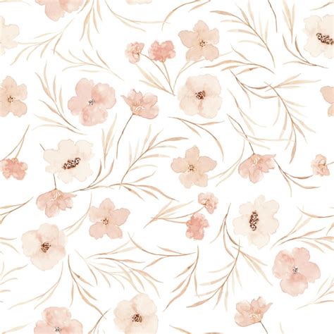 Watercolor flower seamless pattern | Free Vector