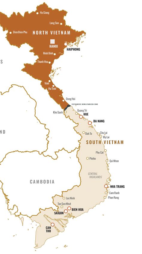 Map Of Vietnam North And South