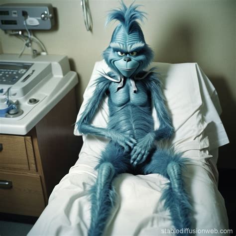 grinch having knee surgery wearing football pads Prompts | Stable ...