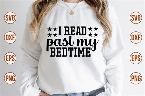 I Read Past My Bedtime Svg Graphic by nazrulislam405510 · Creative Fabrica