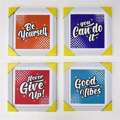 Motivational Quotes Frames for Bedroom, Living Room & Offices (8X8 Inc ...