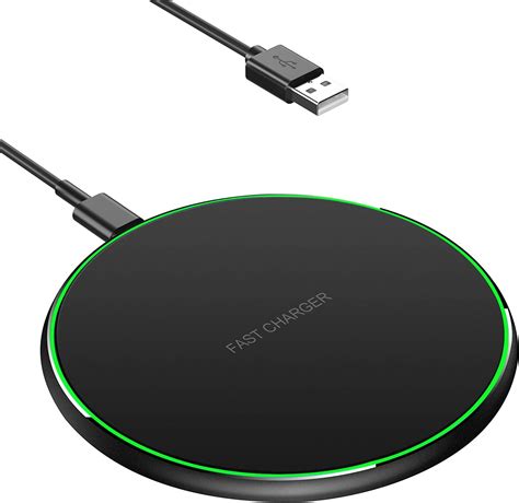POWERIVER Wireless Fast Charger, Qi Induction Charger Compatible with ...