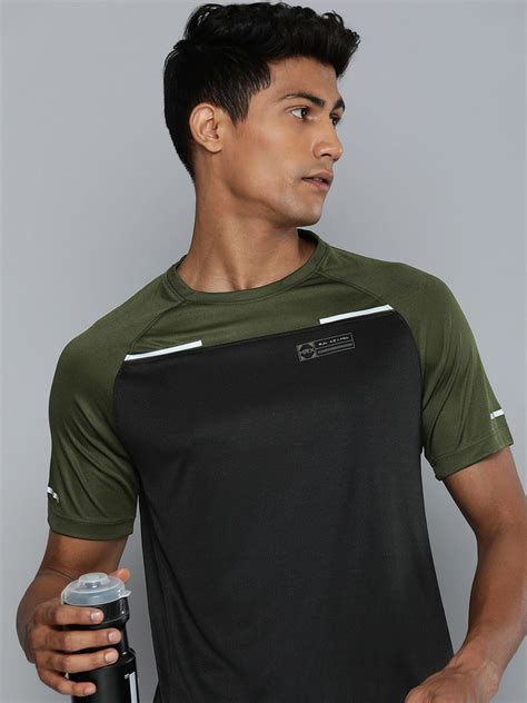 HRX by Hrithik Roshan Rapid Dry Colourblocked Running T-shirt - Price ...