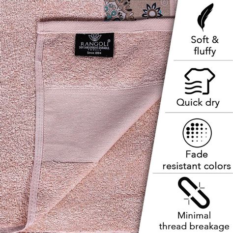 Century 450 GSM Cotton Bath Towel (Size: 71x147 CM) – Rangoli