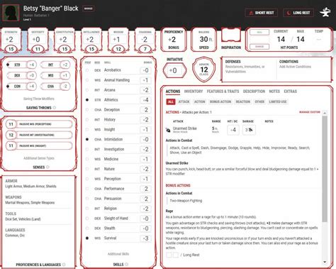 The Best DnD Character Sheets Custom Online Printable Fillable Editable ...