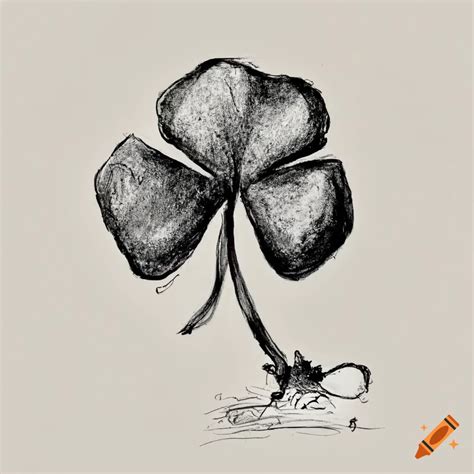 Four Leaf Clover Drawing Pencil