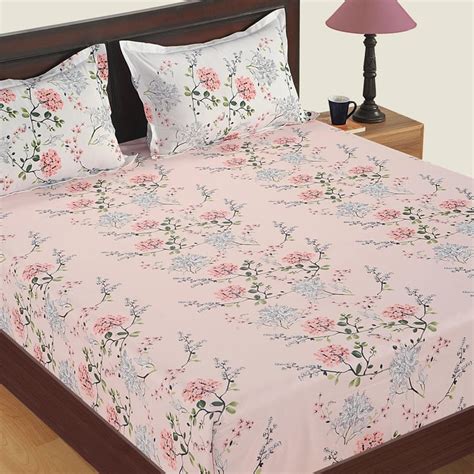 Buy SWAYAM Printed 3-Piece Extra Large Bedsheet Set - 270 x 270 cm from ...