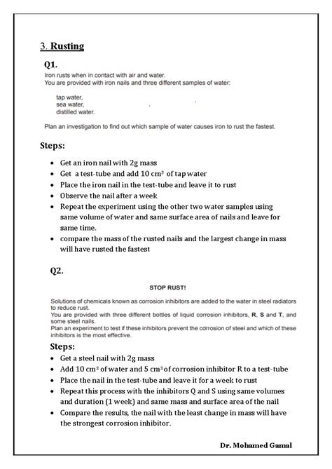 Image result for Rust Experiment