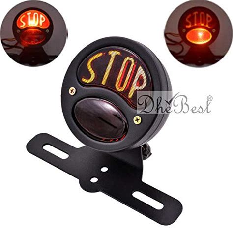 Dhe Best Motorcycle Light Stop Tail Light 12V Iron Rear Lamp Brake ...