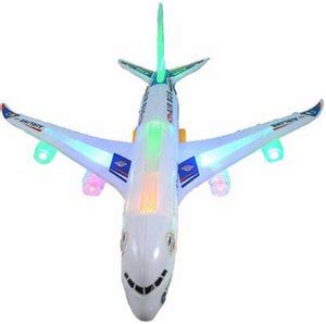 NV COLLECTION Kids Air Bus A380 Aeroplane Battery Operated with Lights ...