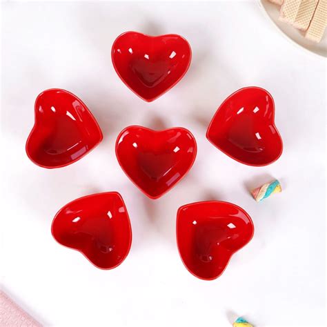 Heart Shaped Bowls Set of 6 Online - Premium Dip Bowl | Nestasia