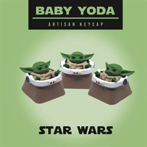 Jual Baby Yoda Star Wars Artisan Keycap For Cherry MX Mechanical ...