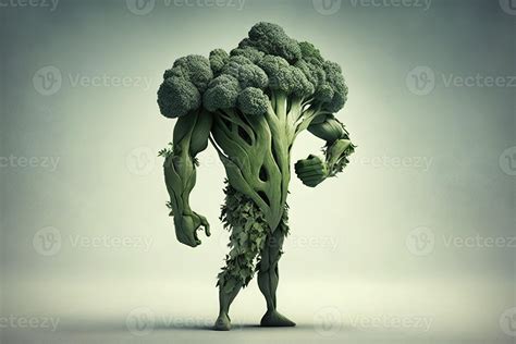 Broccoli Human shape vegetable Creative diet food healthy eating ...