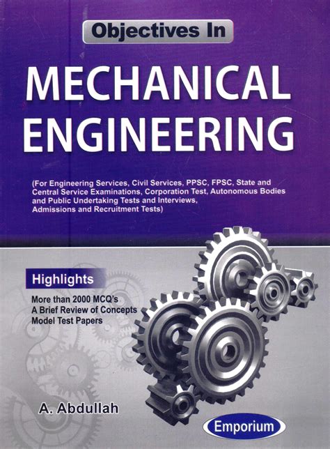 Emporium Objective Mechanical Engineering Book by A Abdullah - Pak Army ...