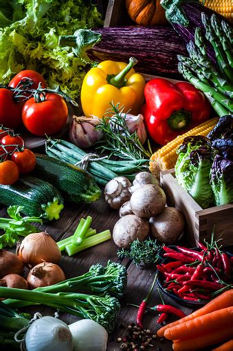 Colorful Fresh Organic Vegetables Stock Photo - Download Image Now - iStock