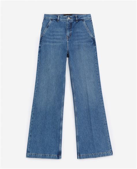 Light blue straight-cut jeans w/side pockets | The Kooples