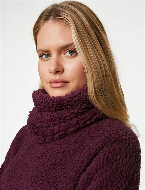 Buy Borg and Fleece Lounge Set with Snood at Marks & Spencer