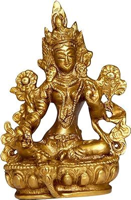 Buy ARTVARKO Brass Goddess Tara Devi Sitting Idol Tibetan Buddhist ...