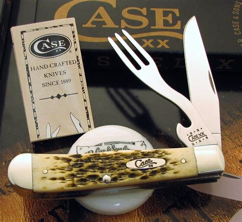 Case Hobo Knife 2000 NICE Peachseed Jigged Amber Bone 6254 Trapper ...
