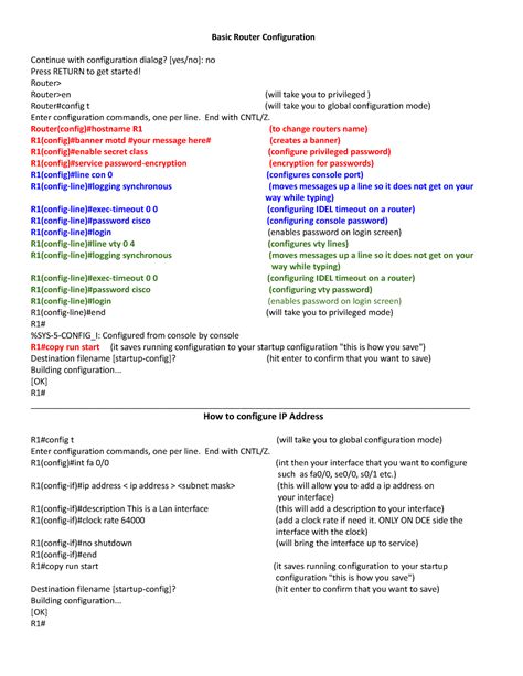 Image result for Basic Router Configuration