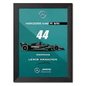 TenorArts Lewis Hamilton Poster Frame Mercedes W14 F1 Racing Car ...
