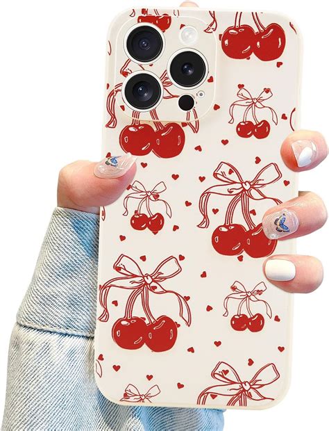 Amazon.com: iPhone 15 Pro Max Cherry Pink Bow Coquette Cute Leopard ...