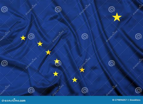 Alaska state silk flag stock image. Image of symbol - 279896057