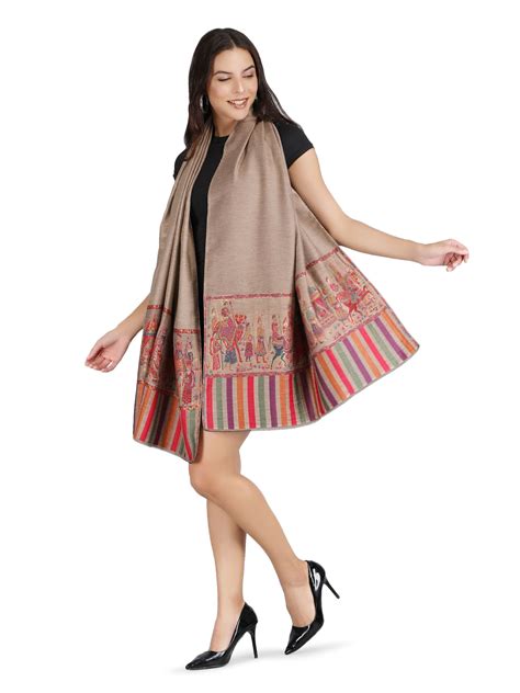 Him/Her Baarat Reversible Fine Wool Stole With Zari Work - 300 – Stole ...