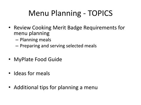 Cooking Merit Badge - menu planning.pptx