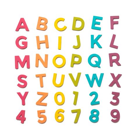 Modern Magnetic 2" Letters & Numbers, 36pc Soft Foam, Easy to clean ...