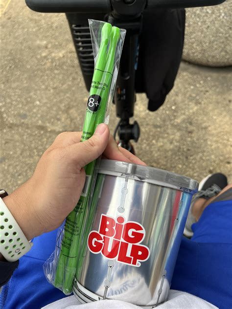This big gulp cup is a drum that comes with drumstick straws : r ...