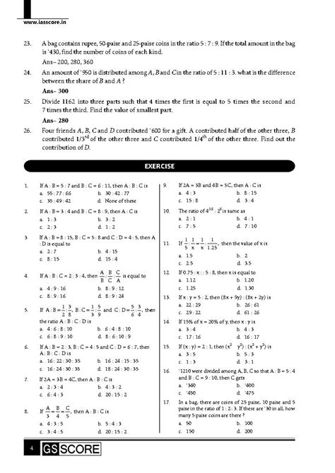 Gs Score - CSAT Prelims Practice WorkBook - Basic Numeracy & Data ...