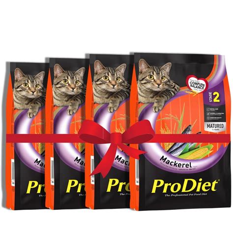 Prodiet Dry Cat Food Adult (1+ Years) Mackerel Fish Flavour for Healthy ...