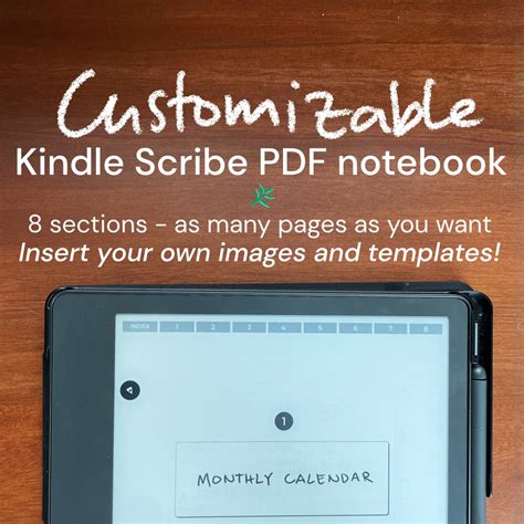Kindle Scribe CUSTOMIZABLE PDF Notebook - Edit Your Template on Your ...