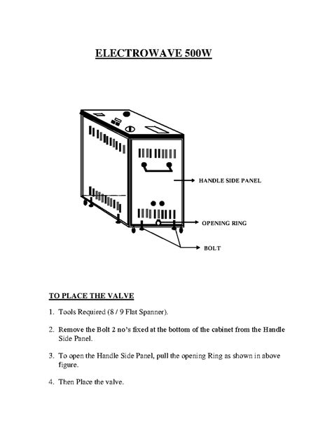 Electrowave 500W Diathermy Equipment Operation & Safety Guide - Studocu