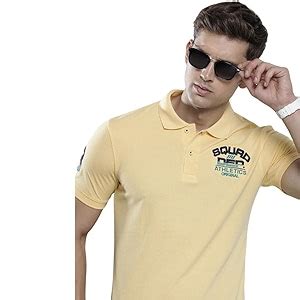 The Indian Garage Co Men's Cotton Slim Fit Placement Embroidery Polo ...