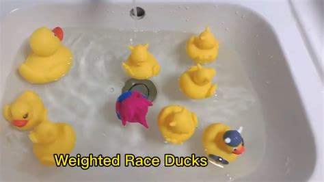 Promotional Weighted Racing Duck 8cm Rubber Ducky Floating At River ...