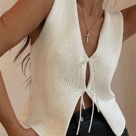 Buy Livya Statement Vest Knot Tops Online in India on a la mode