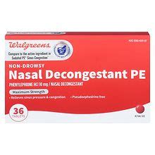 Walgreens Non-Drowsy Nasal Decongestant PE Tablets | Walgreens