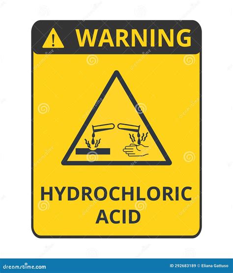 Hydrochloric Acid Warning Symbol Stock Illustration - Illustration of ...