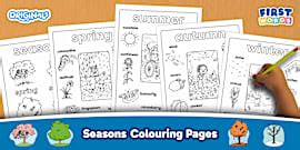 Season Words Colouring Sheets